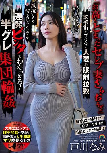 『お高くとまったセレブ妻さらおうぜw』繁華街をブラつく人妻を眠剤拉致 抵抗したら泣きじゃくるまで連発ビンタでわからせる！半グレ集団輪● 戸川なみ