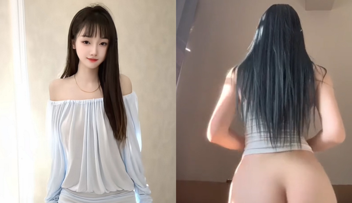 抖音爆火小睡神 李梨渦 劉季一萬錢隱藏版福利 遊山戀全裸後背搖 雪白胴體極具誘惑力！